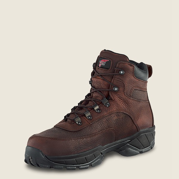 Red Wing Mens Truhiker - 6-inch Waterproof Soft Toe - Hiking Boots Dark Brown - 0637JLIMN